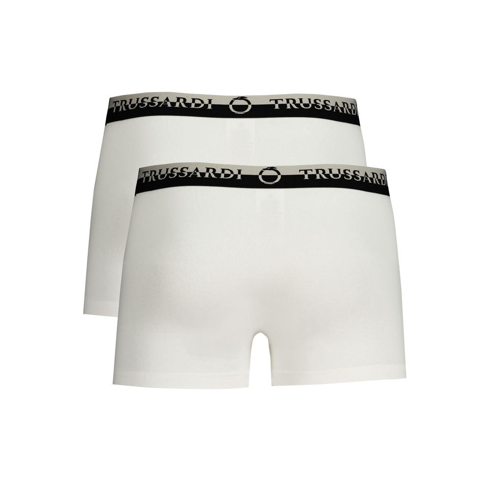 White Cotton Men's Boxer Brief