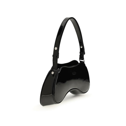 Black Polyethylene Shoulder Bag