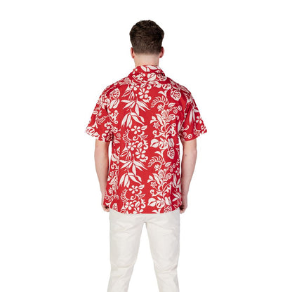 Red Cotton Shortsleeve Shirt