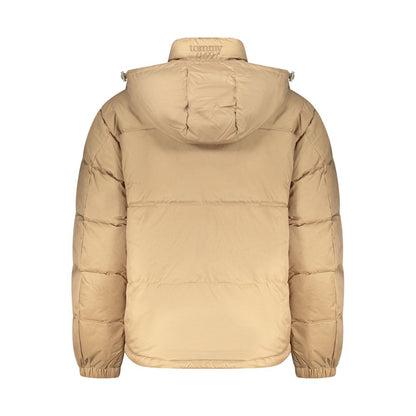 Beige Polyester Men Jacket