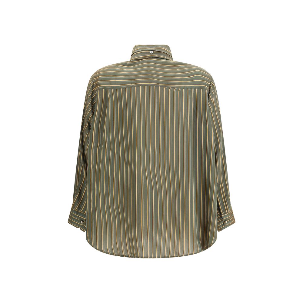 Green Viscose Pattern Shirt