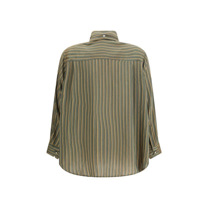 Green Viscose Pattern Shirt