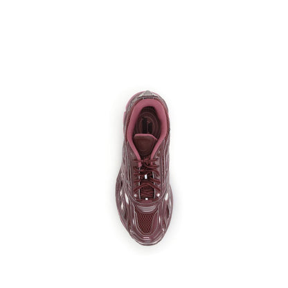 Bordeaux Polyethylene Athletic Sneakers