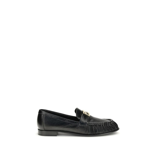 Black Calf Leather Bos Taurus Slip-On Loafers