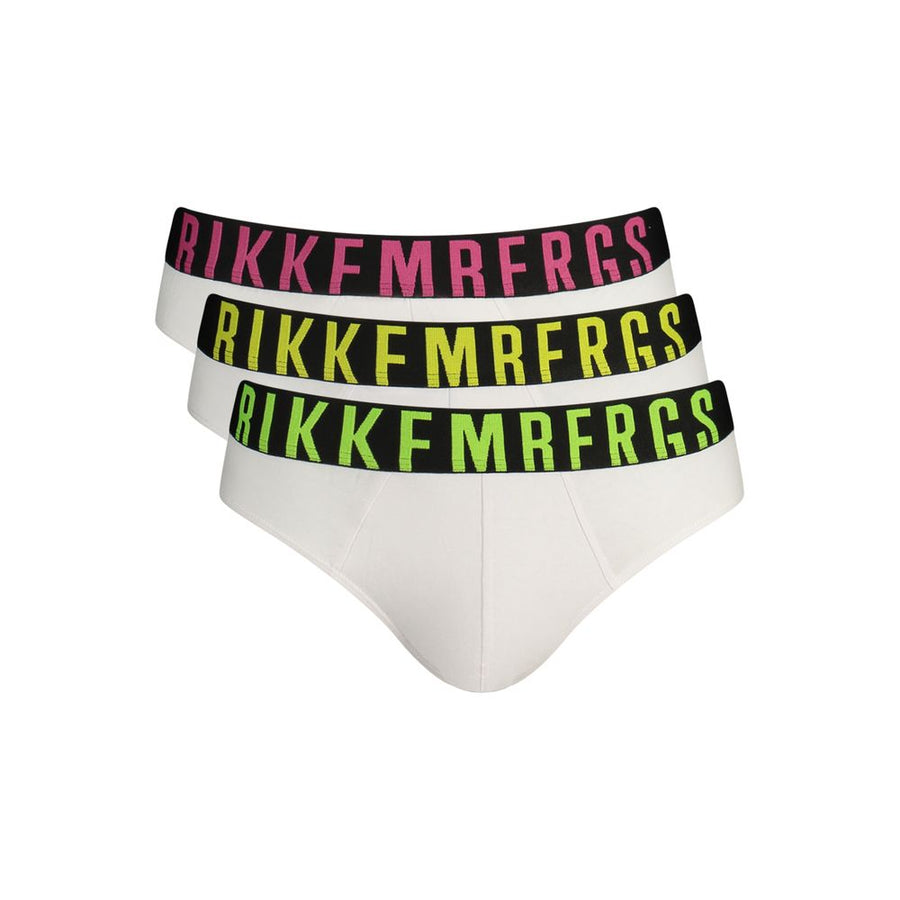 Fluorescent White Polyester Men's Brief