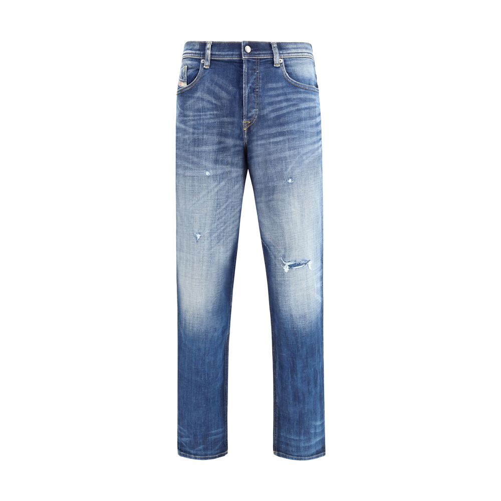 Blue Cotton Slim Fit Jeans