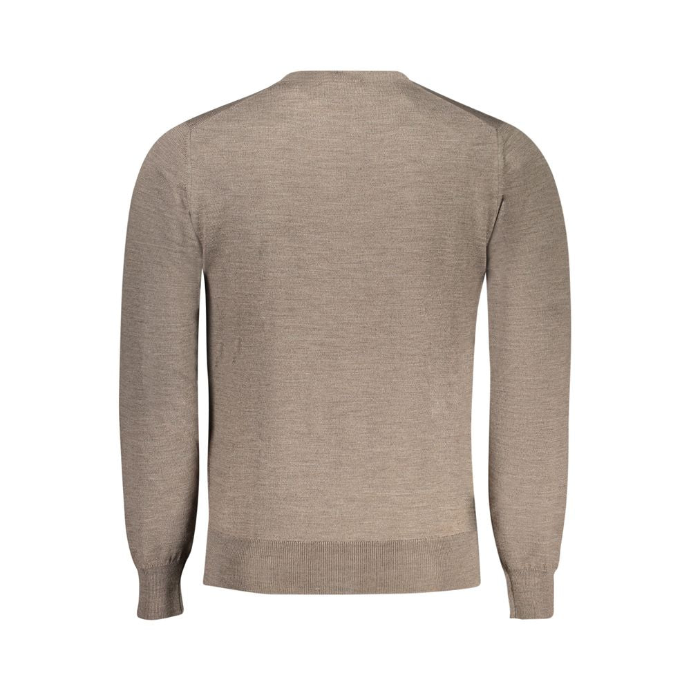 Brown Wool Men Sweater