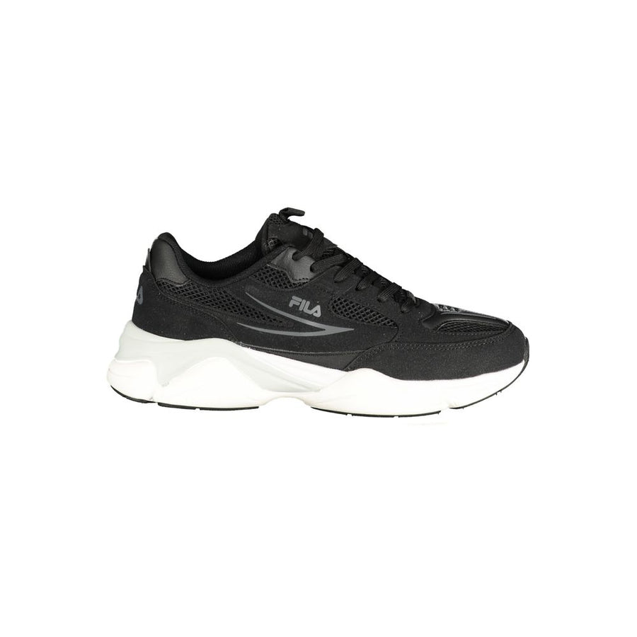 Black Polyurethane Men Sneaker