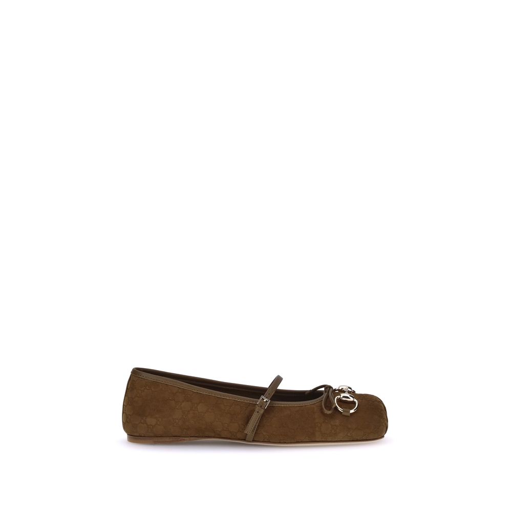 Brown Goatskin Ballet Flats