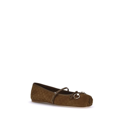 Brown Goatskin Ballet Flats