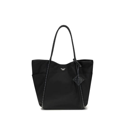 Black Fabric Shoulder Bag