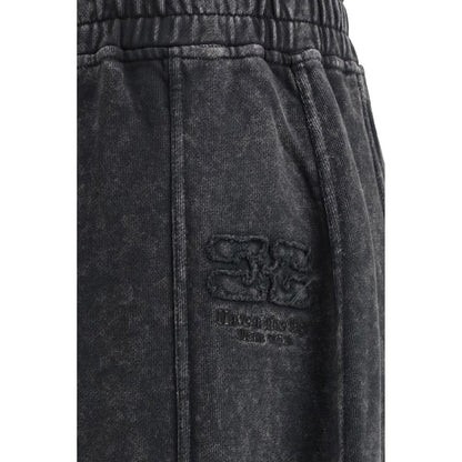 Black Cotton Casual Pants