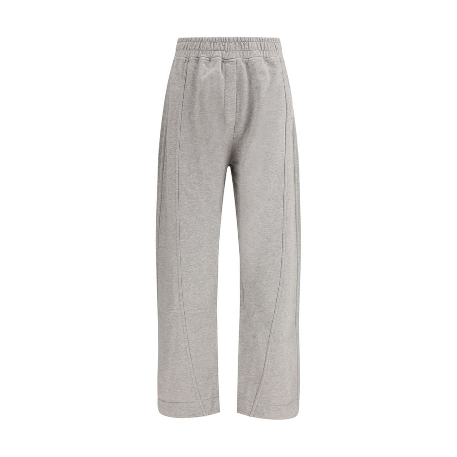 Gray Cotton Casual Pants