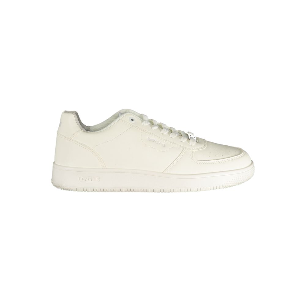 White Polyurethane Men Sneaker