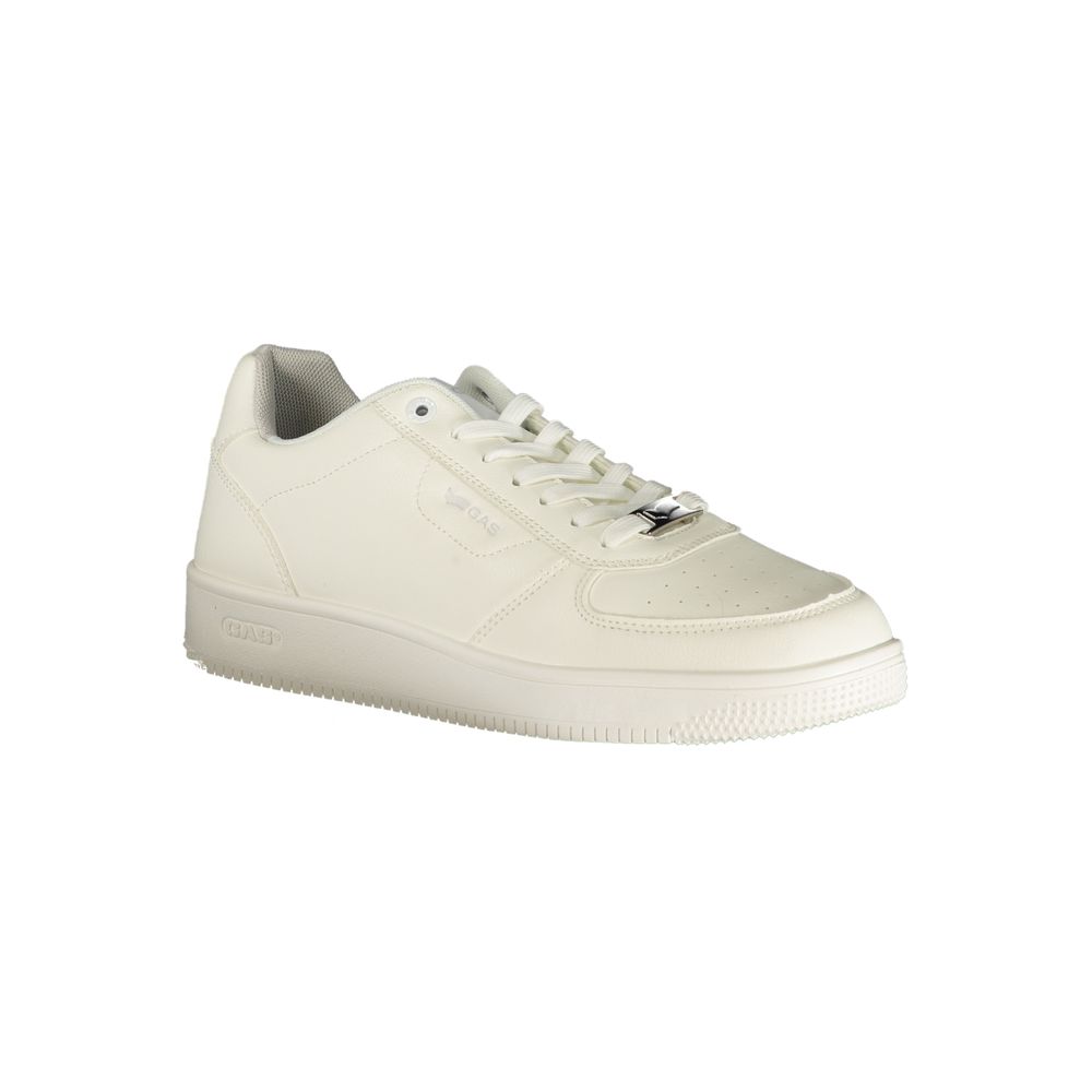 White Polyurethane Men Sneaker