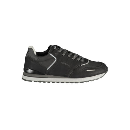 Black Polyurethane Men's Sneaker