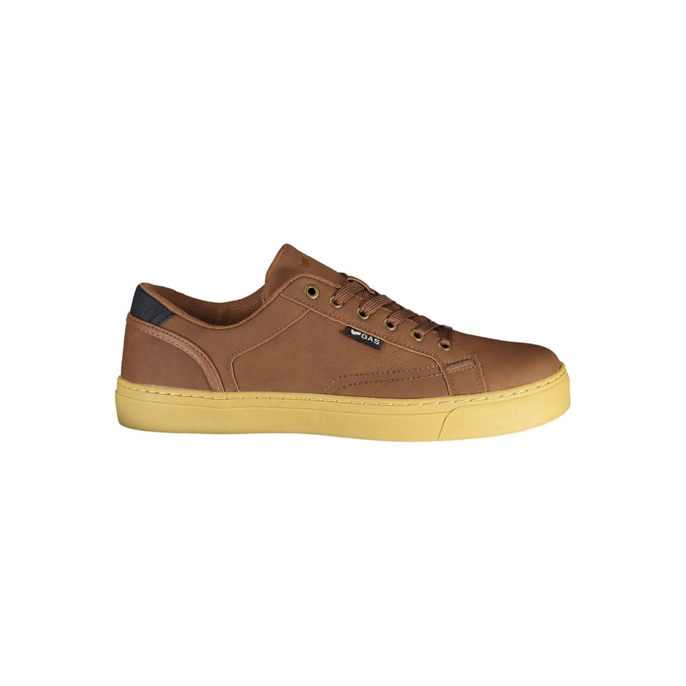 Marrone Polyurethane Men Sneaker