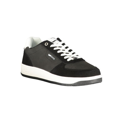 Black Polyurethane Men Sneaker