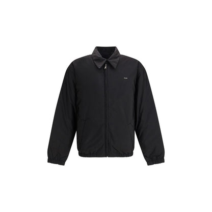 Black Recycled Polyamide Full-Length Jacket