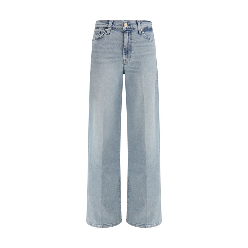 Light Blue Cotton Relaxed Fit Jeans
