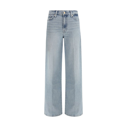Light Blue Cotton Relaxed Fit Jeans